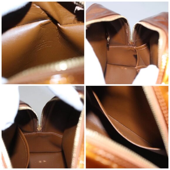 LOUIS VUITTON Monogram Vernis Tompkins Square Hand Bag Bronze M91103 Auth ep7700 - Picture 16 of 16